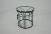Load image into Gallery viewer, Grayson Round Glass Top End Table Black Nickel