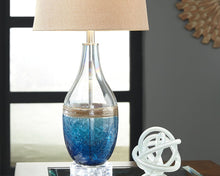Load image into Gallery viewer, Johanna - Blue/Clear - Glass Table Lamp (2/CN)