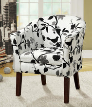 Load image into Gallery viewer, Accents : Chairs - Black+white - Upholstered Accent Chair Black And White
