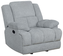 Load image into Gallery viewer, Grey - Waterbury Upholstered Glider Recliner Grey