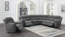 Load image into Gallery viewer, Charcoal - Bahrain Upholstered Power Glider Recliner Charcoal