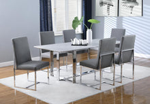 Load image into Gallery viewer, Annika Rectangular Glass Top Dining Table White And Chrome