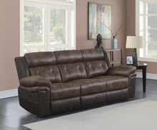 Load image into Gallery viewer, Chocolate / Brown - Saybrook Tufted Cushion Motion Sofa Chocolate And Dark Brown