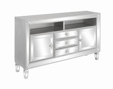 Load image into Gallery viewer, 3-drawer Tv Console Metallic Platinum