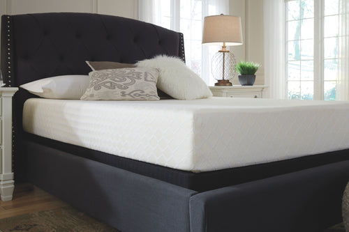 10 Inch Chime Memory Foam - White - 2 Pc. - Queen Mattress, Foundation