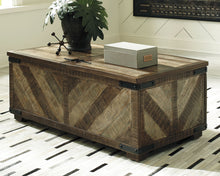 Load image into Gallery viewer, Cordayne - Rustic Brown - COCKTAIL TABLE WITH STORAGE