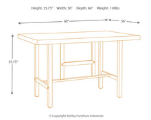 Load image into Gallery viewer, Kavara - Medium Brown - RECT Dining Room Counter Table