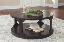 Load image into Gallery viewer, Rogness - Rustic Brown - Round Cocktail Table