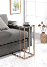 Load image into Gallery viewer, Rectangular Accent Table Black And Chocolate Chrome
