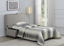 Load image into Gallery viewer, Dove Grey - Sleeper Ottoman With Nailhead Trim Dove Grey