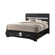 Load image into Gallery viewer, Miranda Collection - Miranda California King 2-drawer Storage Bed Black
