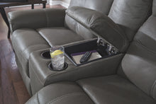 Load image into Gallery viewer, Jesolo - Dark Gray - DBL Rec Loveseat w/Console