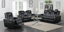 Load image into Gallery viewer, Delangelo Motion Collection - Black - Delangelo Power^2 Sofa With Drop-down Table Black