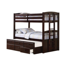 Load image into Gallery viewer, Kensington Bunk Bed - Kensington Twin Over Twin Bunk Bed With Trundle Cappuccino