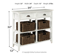Load image into Gallery viewer, Oslember - White - Console Sofa Table