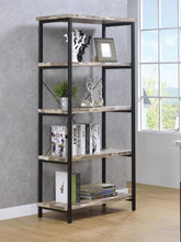 Load image into Gallery viewer, Kemper Collection - Skelton 4-shelf Bookcase Salvaged Cabin And Black