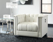 Load image into Gallery viewer, Chaviano Collection - Pearl White - Chaviano Tufted Upholstered Chair Pearl White