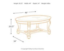 Load image into Gallery viewer, Norcastle - Dark Brown - Oval Cocktail Table