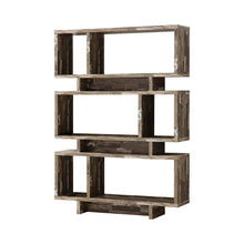 Load image into Gallery viewer, Home Office : Bookcases - 3-tier Geometric Bookcase Salvaged Cabin
