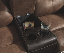 Load image into Gallery viewer, Follett - Coffee - DBL Rec Loveseat w/Console