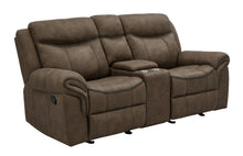 Load image into Gallery viewer, Sawyer Motion Collection - Macchiato - Sawyer Glider Loveseat With Console Macchiato