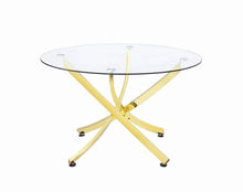 Load image into Gallery viewer, Chanel Round Dining Table Brass And Clear