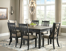 Load image into Gallery viewer, Tyler Creek - Black/Gray - 7 Pc. - Rectangular Dining Room Table, 6 Upholstered Side Chairs