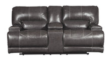 Load image into Gallery viewer, McCaskill - Gray - DBL Rec Loveseat w/Console