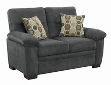 Load image into Gallery viewer, Charcoal - Fairbairn Upholstered Loveseat Charcoal